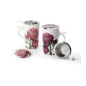 Tisanière Fleurs Roses Foncés - Compagnie Anglaise des Thés