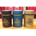 Boîte Cylindrique Turquoise avec relief - Compagnie Anglaise des Thés