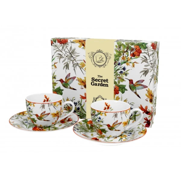 Coffret duo Mugs et Soucoupes Colibri - Compagnie Anglaise des Thés