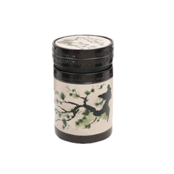 Boîte Cerisier vert cylindrique - Compagnie Anglaise des Thés