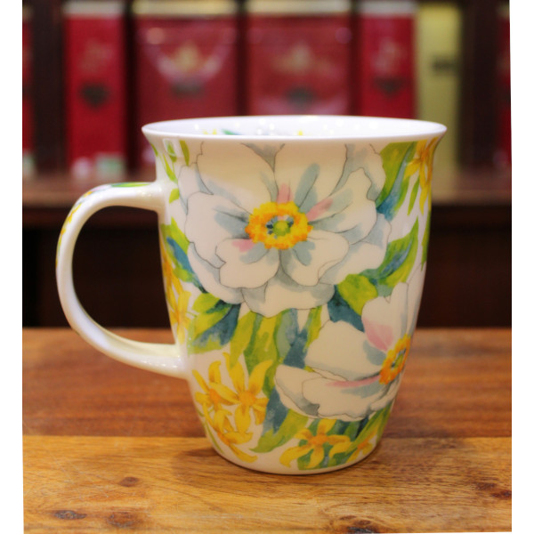 Mug Dunoon Anémones blanches - Compagnie Anglaise des Thés