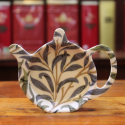 Soucoupe repose sachet Feuilles vertes et bleues  - Compagnie Anglaise des Thés