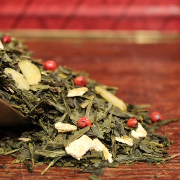 Thé Amande, Poivre rose, Cannelle en Vrac - Thé vert TOUNDRA - Compagnie Anglaise des Thés