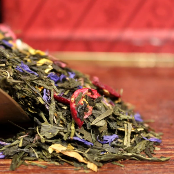 Thé vert Cranberry, Fleurs  en Vrac- Thé vert ÉLIXIR  - Compagnie Anglaise des Thés