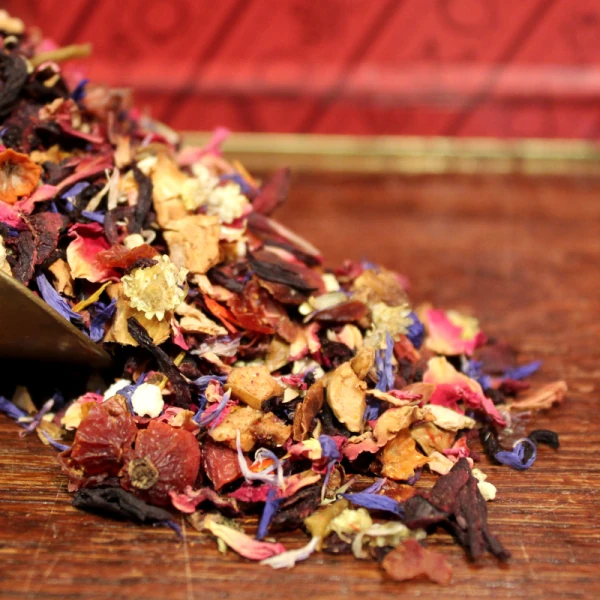 Infusion HIBISCUS, ORANGE SANGUINE, MANGUE en Vrac - Infusion LAGON BLEU - Compagnie Anglaise des Thés