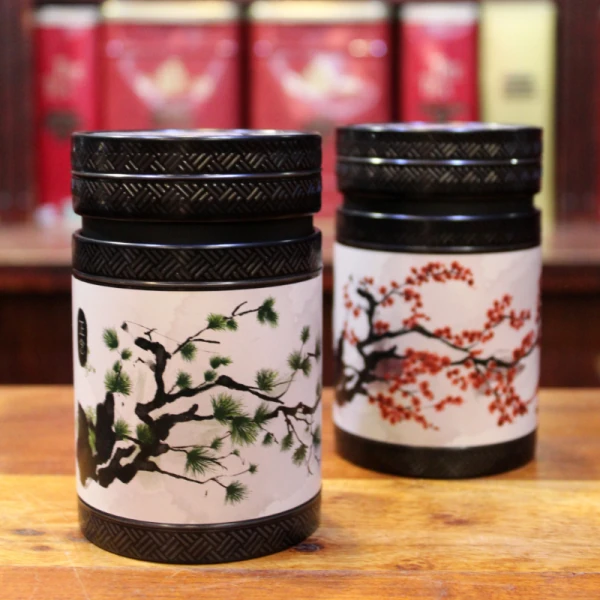 Boîte Cerisier en fleurs cylindrique - Compagnie Anglaise des Thés