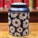 Boîte cylindrique Marguerite bleue - Compagnie Anglaise des Thés