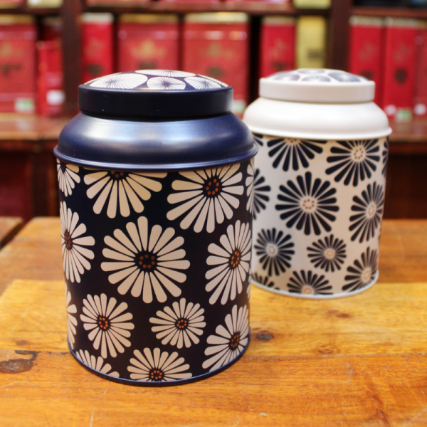 Boîte cylindrique Marguerite bleue - Compagnie Anglaise des Thés