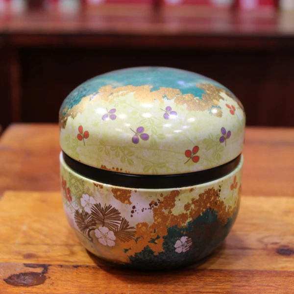 Boîte Japonaise Ronde Verte ou Rouge - Compagnie Anglaise des Thés