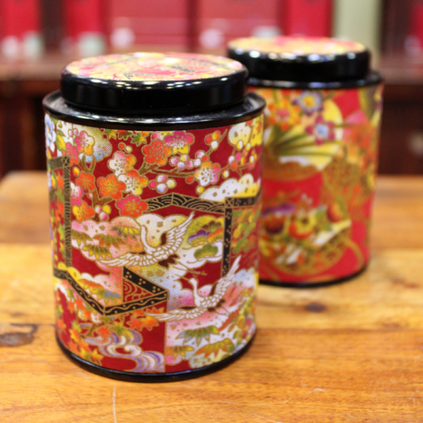 Boîte Japonaise Cylindrique Rouge - Compagnie Anglaise des Thés