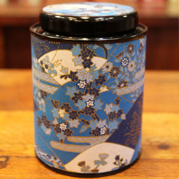 Boîte Japonaise Cylindrique Bleue - Compagnie Anglaise des Thés