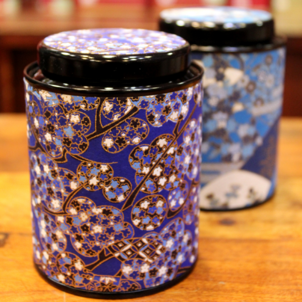 Boîte Japonaise Cylindrique Bleue - Compagnie Anglaise des Thés