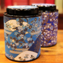 Boîte Japonaise Cylindrique Bleue - Compagnie Anglaise des Thés