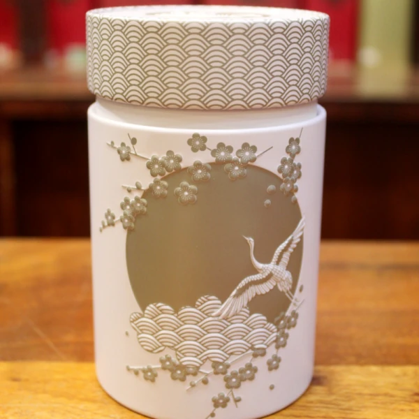Boîte Cylindrique Japonaise blanche - Compagnie Anglaise des Thés