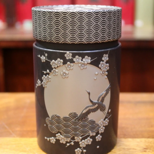 Boîte Cylindrique Japonaise noire - Compagnie Anglaise des Thés