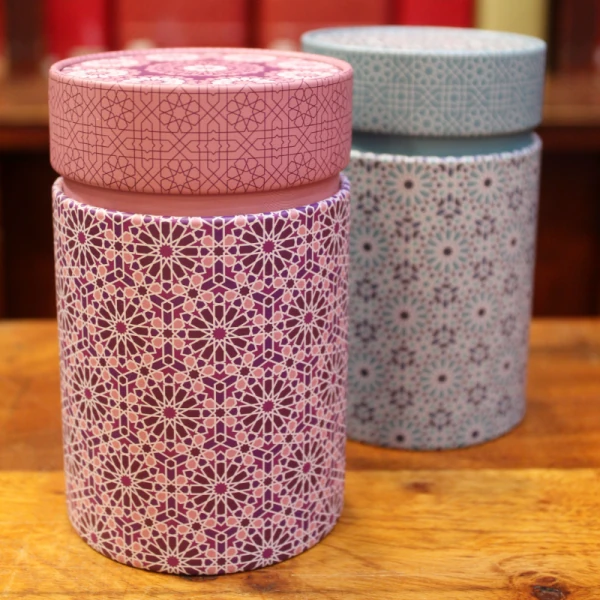 Boîte Cylindrique Andalouse rose - Compagnie Anglaise des Thés