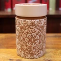 Boîte Cylindrique Rosace beige - Compagnie Anglaise des Thés