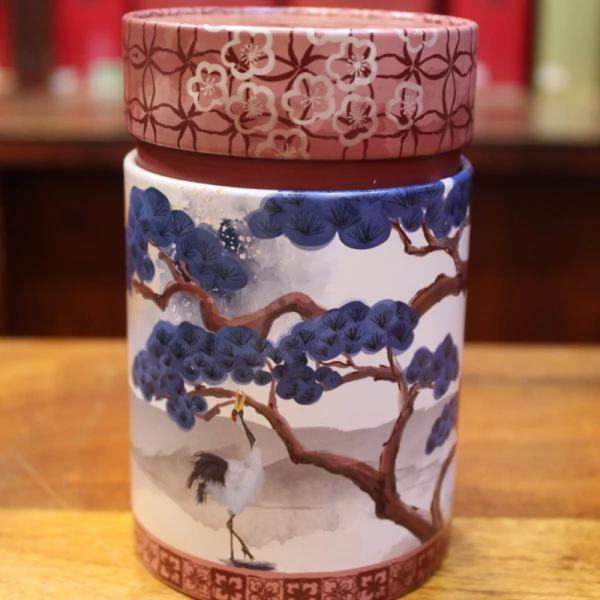 Boîte cylindrique Marron avec relief - Compagnie Anglaise des Thés