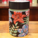 Boîte Cylindrique Fleurs Rouges - Compagnie Anglaise des Thés