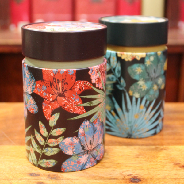 Boîte Cylindrique Fleurs Rouges - Compagnie Anglaise des Thés
