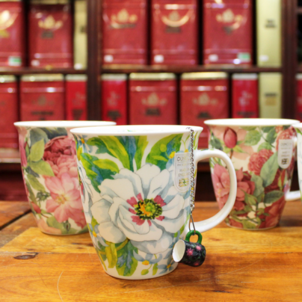 Mug Dunoon Fleurs blanches - Compagnie Anglaise des Thés