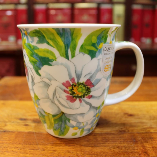 Mug Dunoon Fleurs blanches - Compagnie Anglaise des Thés