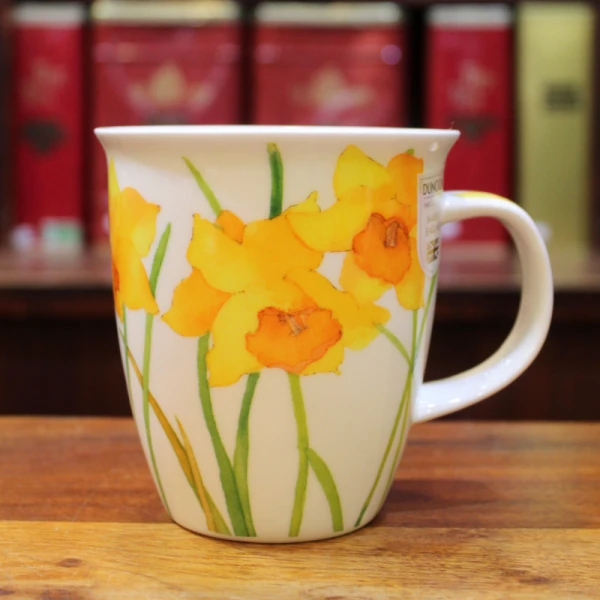 Mug Dunoon Fleurs jaunes - Compagnie Anglaise des Thés