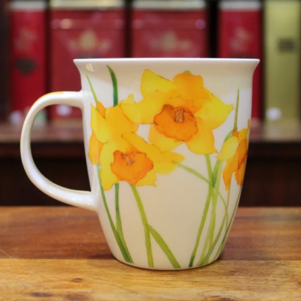 Mug Dunoon Fleurs jaunes - Compagnie Anglaise des Thés