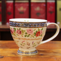 Mug Dunoon Bol Fleurs slaves bleues - Compagnie Anglaise des Thés