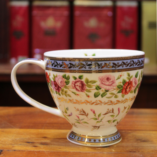 Mug Dunoon Bol Fleurs slaves bleues - Compagnie Anglaise des Thés