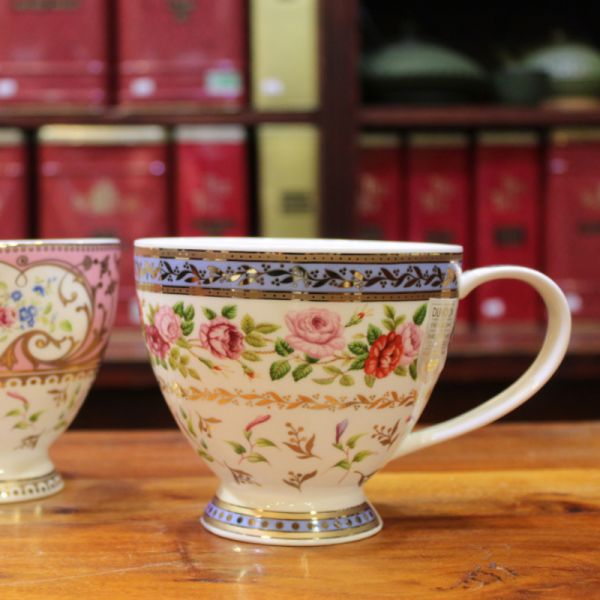Mug Dunoon Bol Fleurs slaves bleues - Compagnie Anglaise des Thés