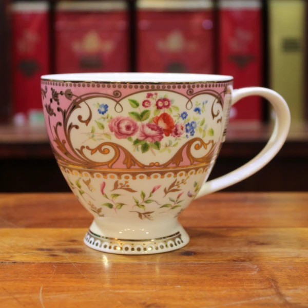 Mug Dunoon Bol Fleurs slaves roses - Compagnie Anglaise des Thés