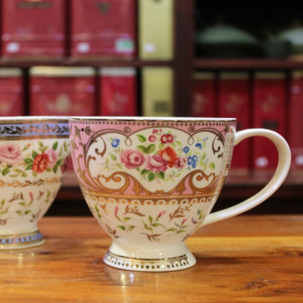 Mug Dunoon Bol Fleurs slaves roses - Compagnie Anglaise des Thés