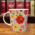 Mug Dunoon Jardin Fleuri Rouge - Compagnie Anglaise des Thés