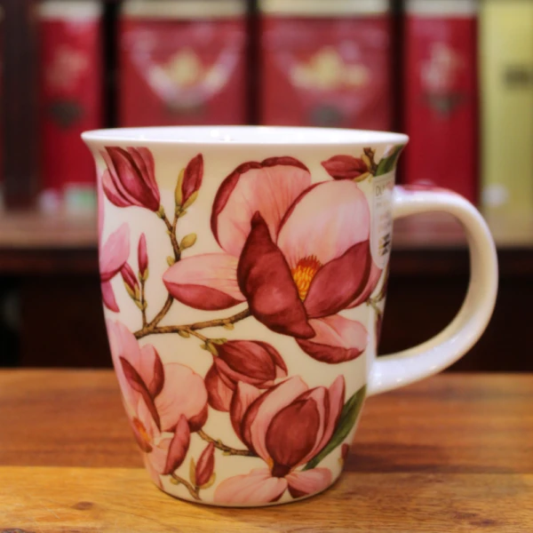 Mug Dunoon Magnolias Rose Foncé - Compagnie Anglaise des Thés