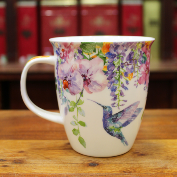 Mug Dunoon Colibri Fleur jaune - Compagnie Anglaise des Thés