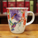 Mug Dunoon Colibri Fleur violette - Compagnie Anglaise des Thés