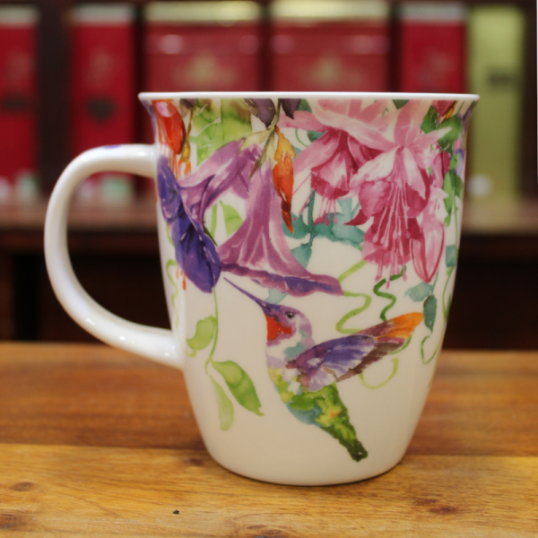Mug Dunoon Colibri Fleur violette - Compagnie Anglaise des Thés
