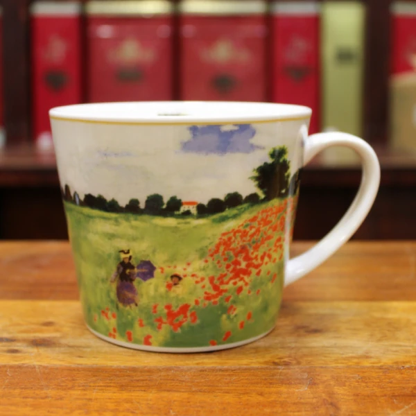 Grand Mug moderne Champs de coquelicots - Compagnie Anglaise des Thés