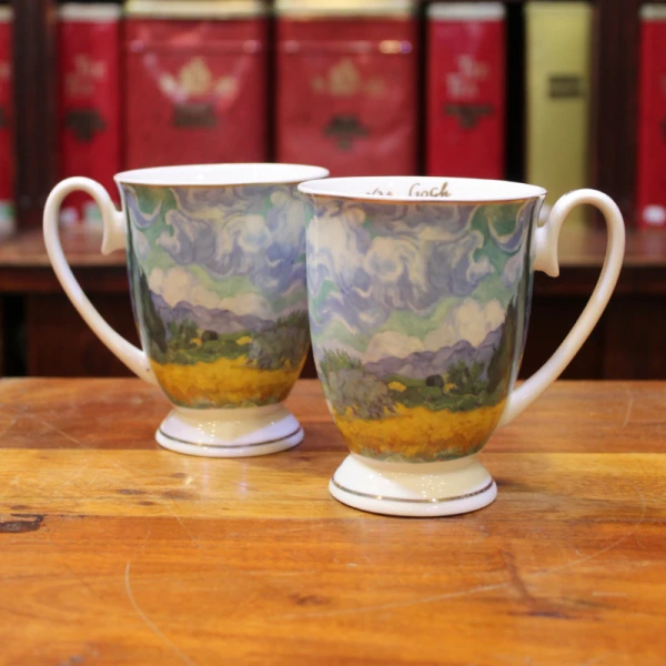 Coffret Mugs Champs de Blé Van Gogh 32cl - Compagnie Anglaise des Thés