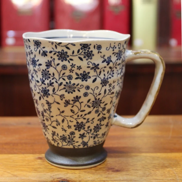 Mug Japonais Tsubaki bleu - Compagnie Anglaise des Thés
