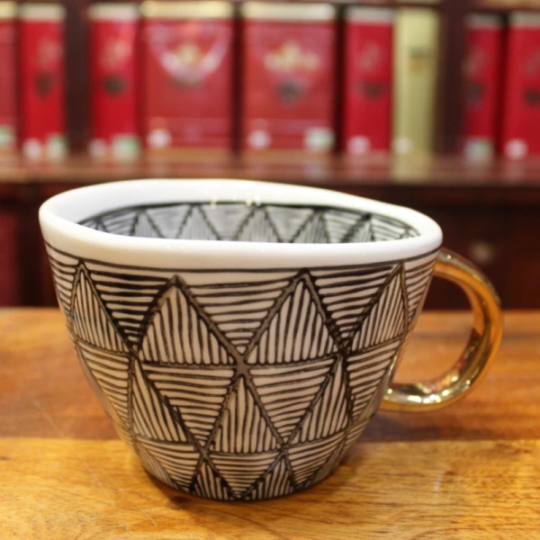 Mug Céramique Design Noir et Blanc - Compagnie Anglaise des Thés