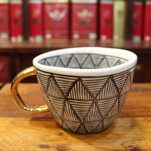 Mug Céramique Design Noir et Blanc - Compagnie Anglaise des Thés