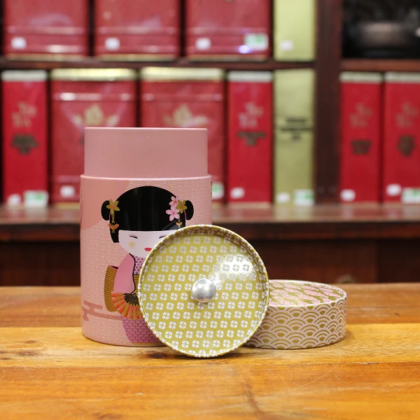 Boîte cylindrique Geisha rose - Compagnie Anglaise des Thés
