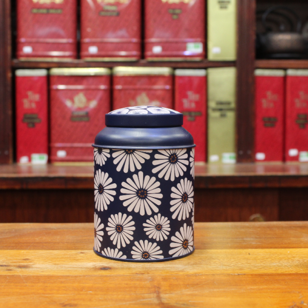 Boîte cylindrique Marguerite bleue - Compagnie Anglaise des Thés