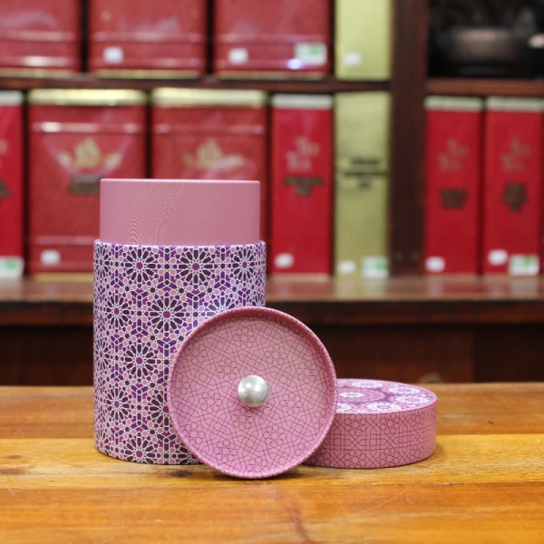 Boîte Cylindrique Andalouse rose - Compagnie Anglaise des Thés
