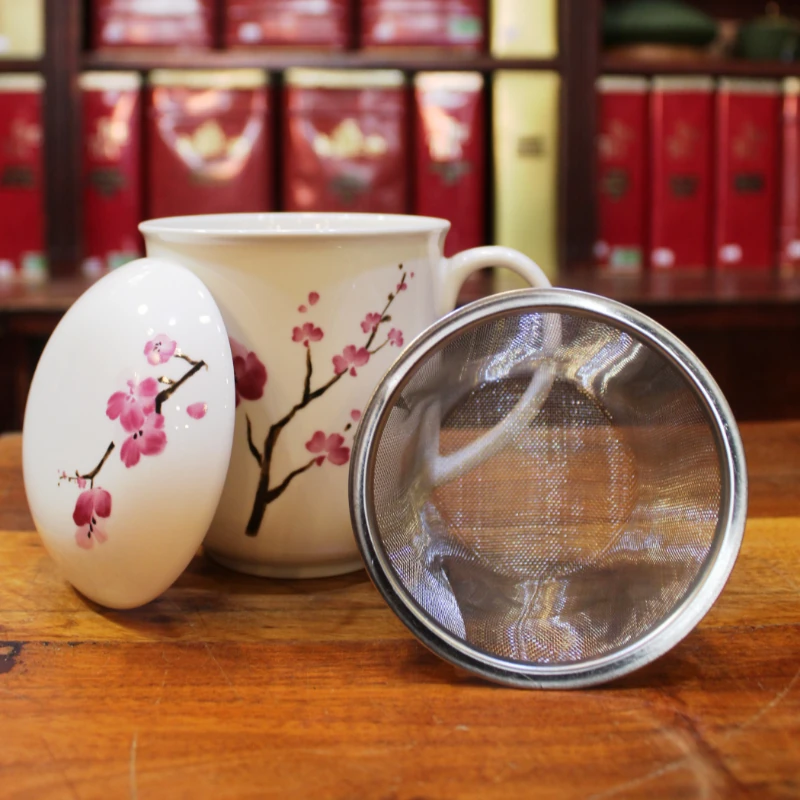 Tisanière Fleur de Cerisier en porcelaine - Compagnie Anglaise des Thés