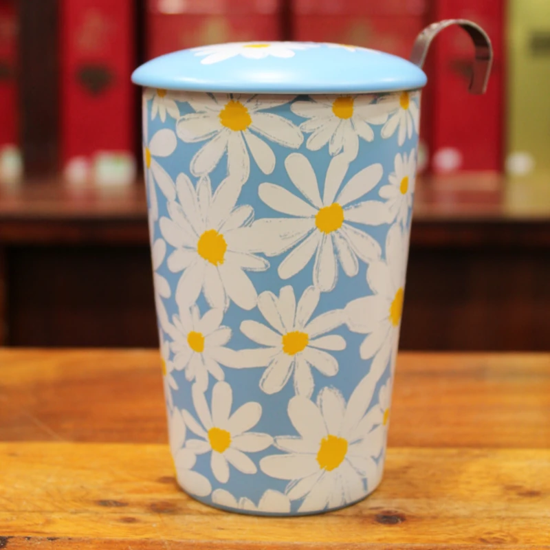 Tisanière Marguerite bleue clair - Compagnie Anglaise des Thés