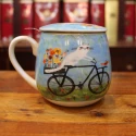 Tisanière Volupté Chat à Vélo - Compagnie Anglaise des Thés