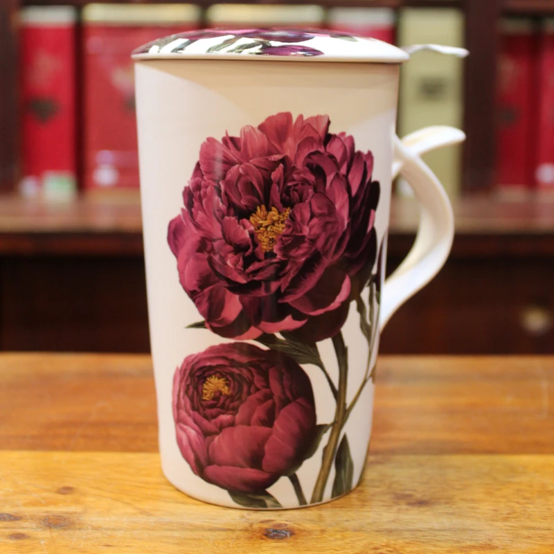 Tisanière Pivoine Rose Foncé - Compagnie Anglaise des Thés